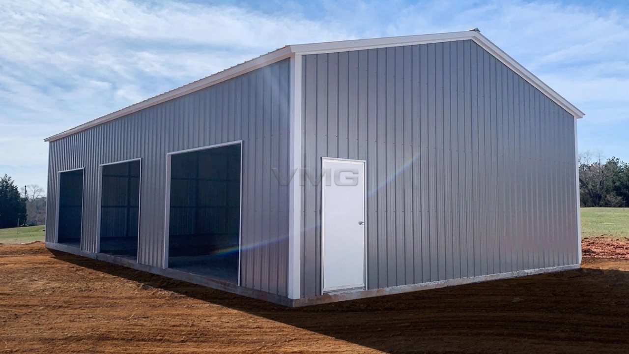 30x50x12 Triple Wide Steel Garage