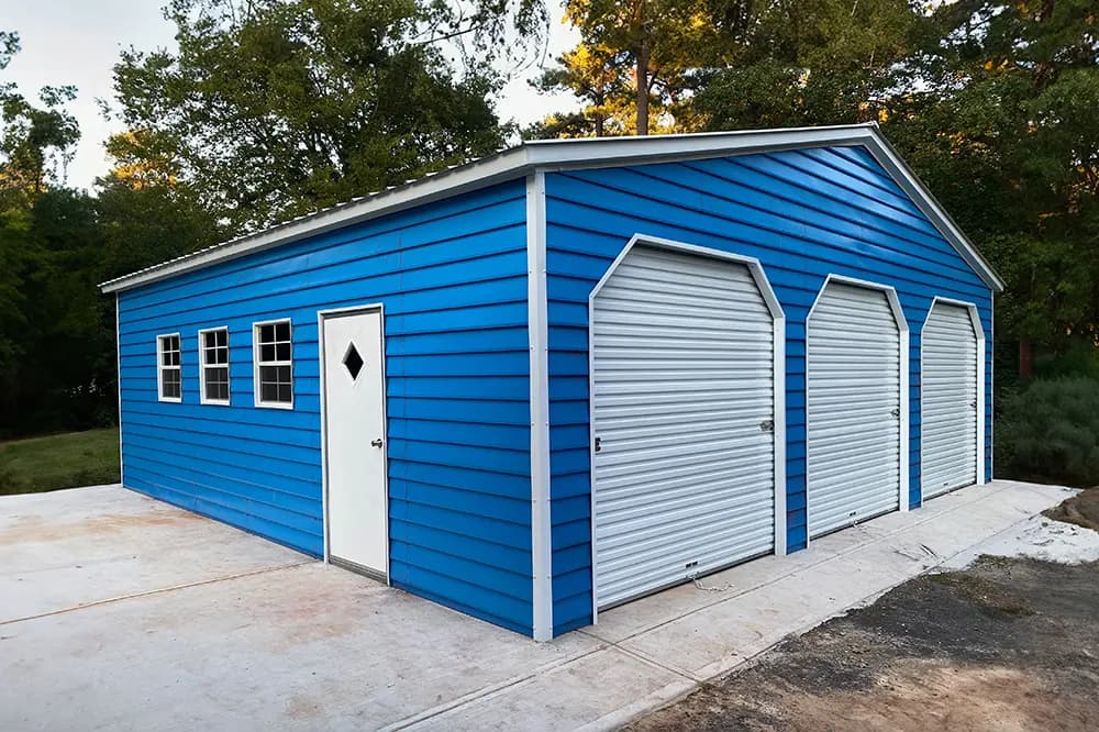 Vertical Roof Metal Garage