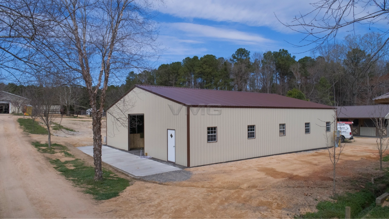46’x60’x12′ Metal Livestock Shelter