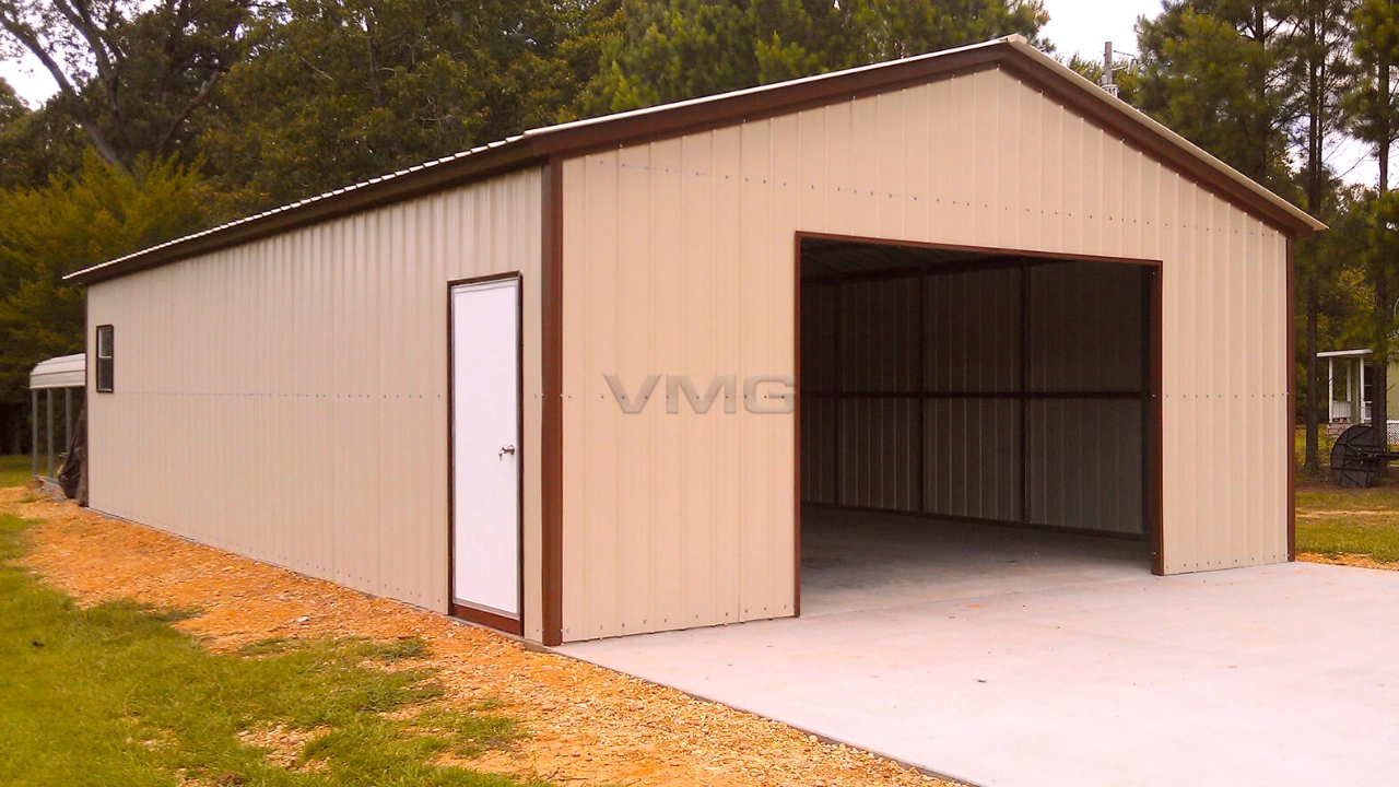 24x40x9 Vertical Metal Garage