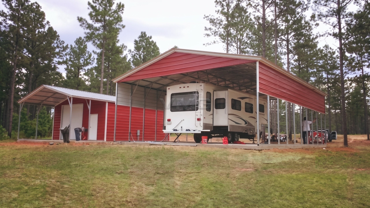 24x41x10 RV Metal Carport