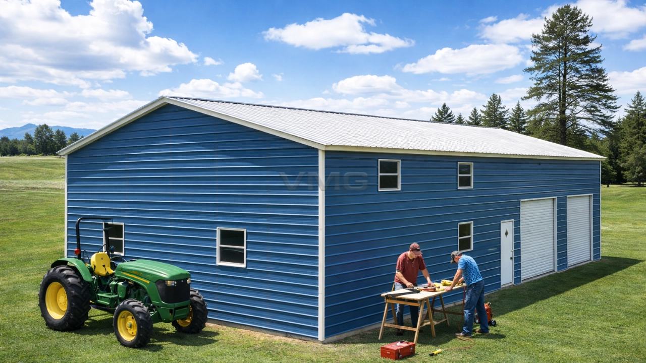 30x41x14 Vertical Roof Garage Workshop