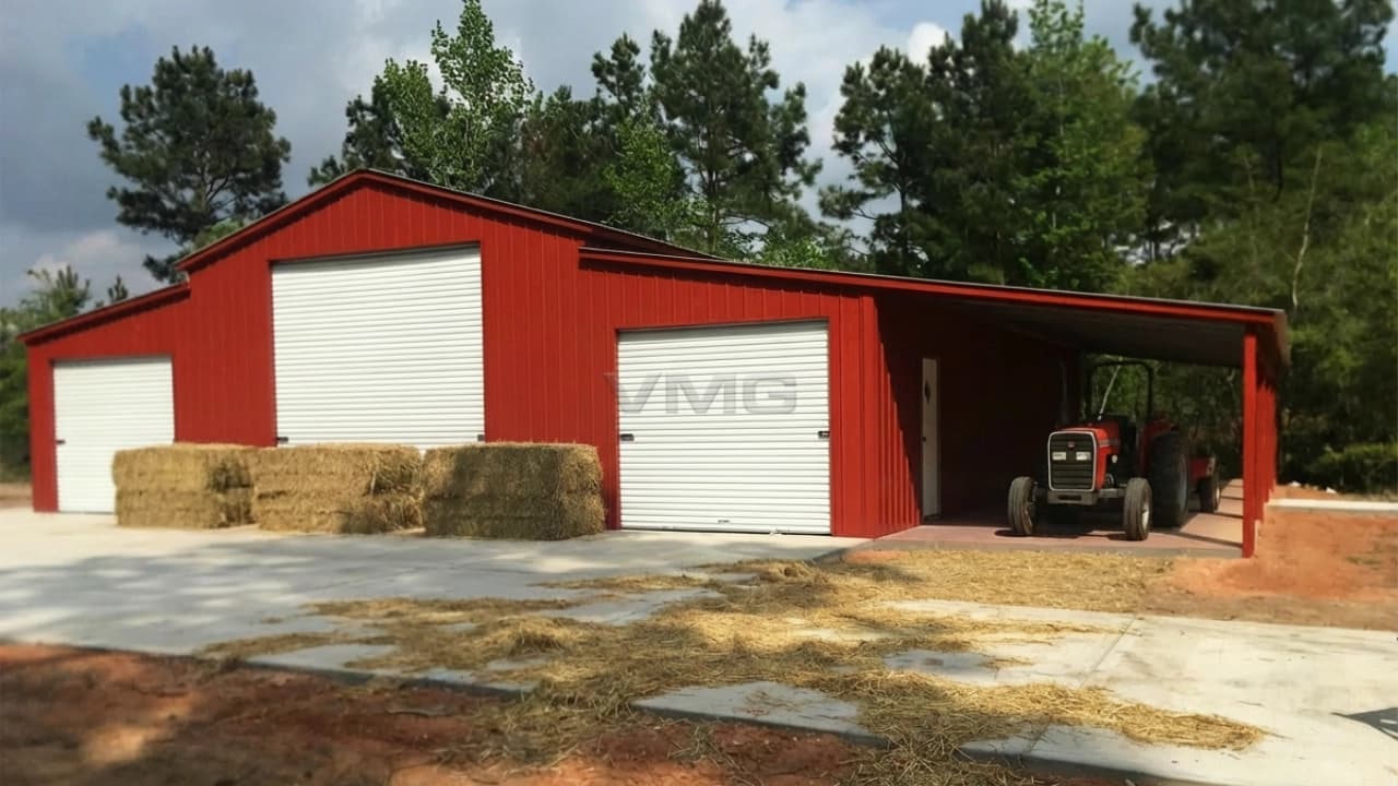 58x50x12 Lean To Metal Barn