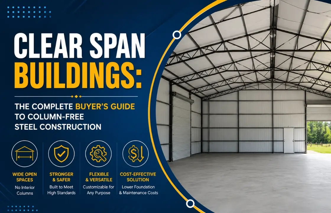 Clear Span Buildings: The Complete Buyer’s Guide to Column-Free Steel Construction