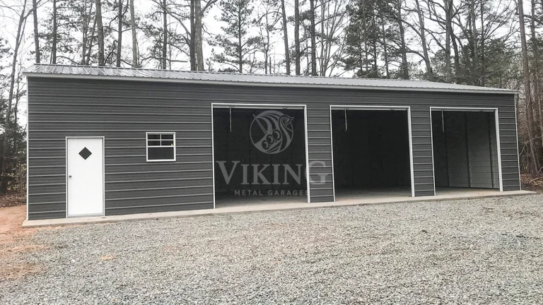 30x60x12-three-car-metal-garage-front-view