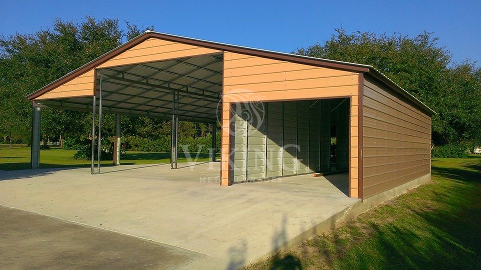 46x41x12 Vertical Roof Seneca Barn - Viking Metal Garages