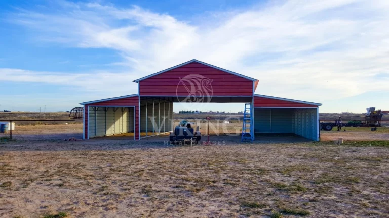 48x30x12 Agricultural Metal Barn Front View