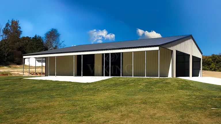 50'x60'x12' Metal Garage With Lean To