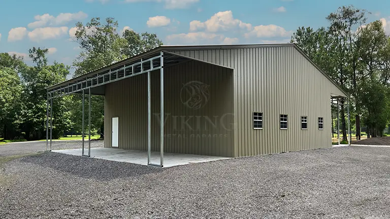 64’x40’x16′ Continuous Roof Barn