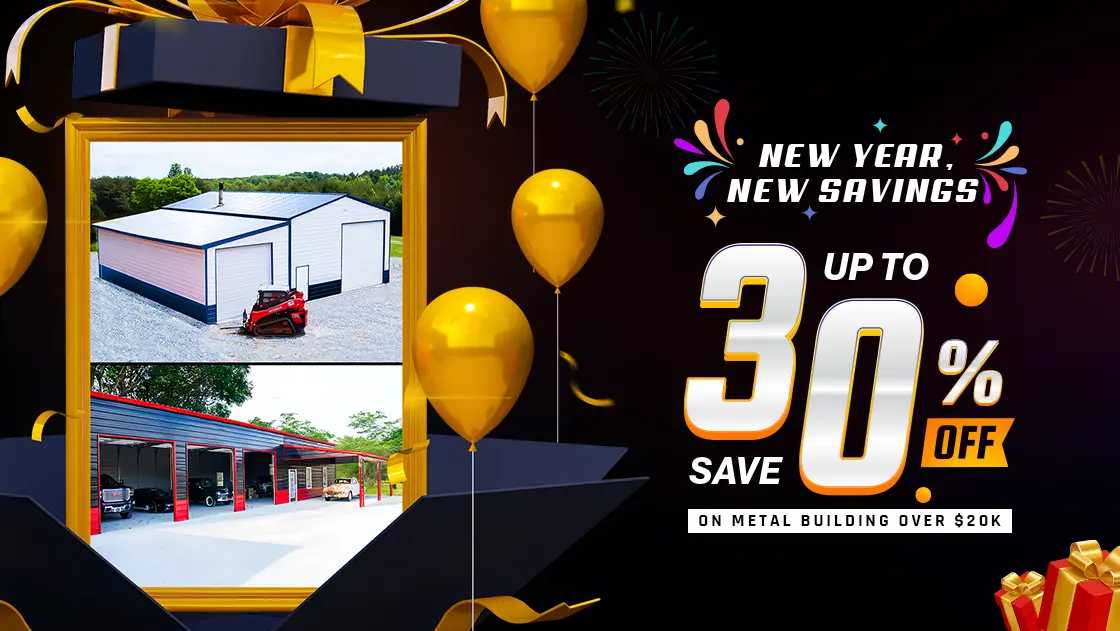 Begin 2025 With Huge Savings On Metal Garages and Buildings